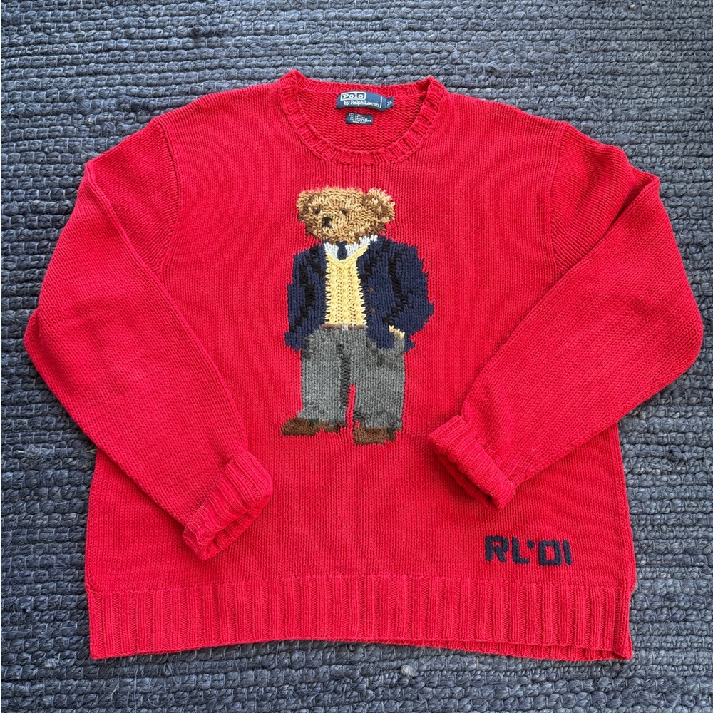 Vintage Ralph Lauren Polo Bear Sweater XL